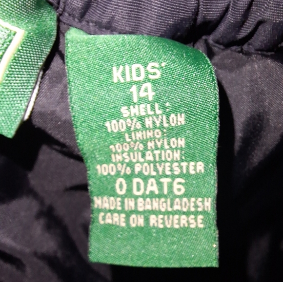 L.L.Bean Kids Black Nylon Snow Pants In A Size 14. EUC. - Picture 5 of 7